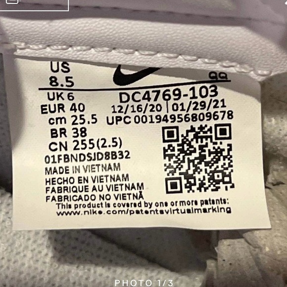 Nike Wmns Blazer Low ’77 ‘White Ghost’ (Size 8.5) – NIB - Picture 2 of 4